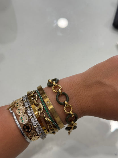 Bracciale anelli color