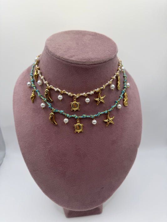 Collana cordoncino tartaruga