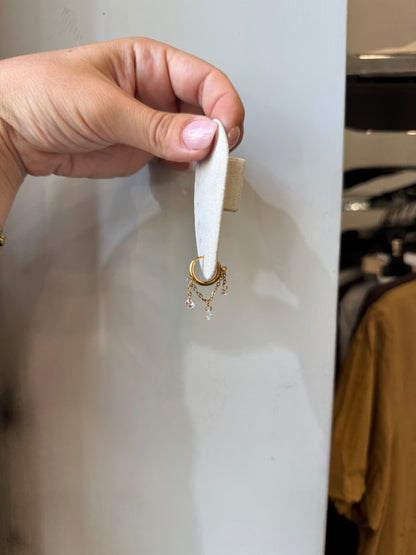 Hoops cristallo nudo pendant