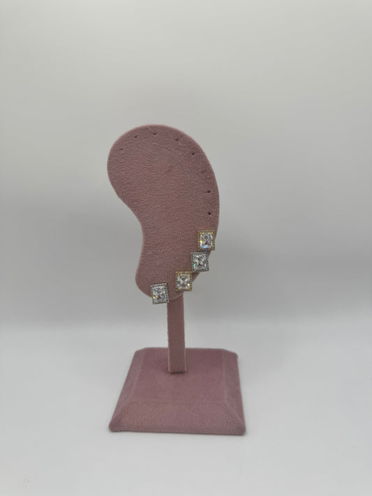 Orecchini a lobo diamond Square big