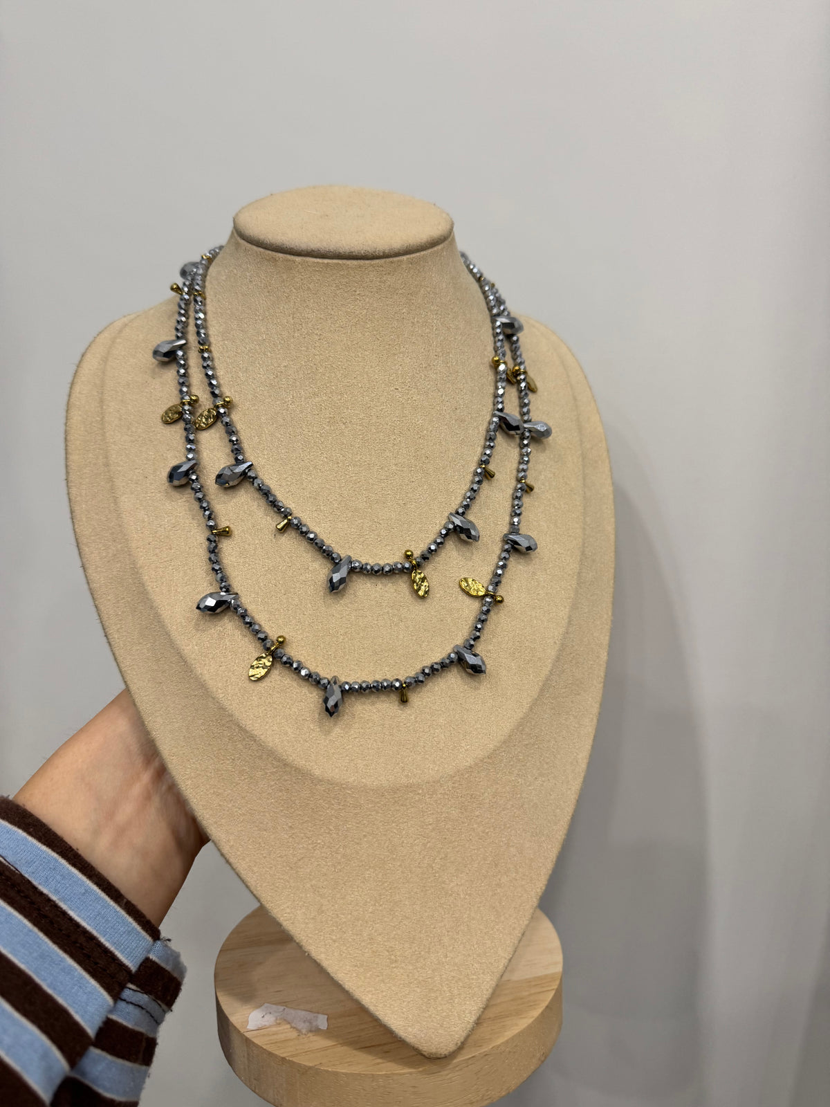 Collana lunga cristallini