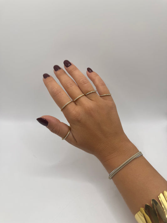 Set 5 fedine slim zirconi