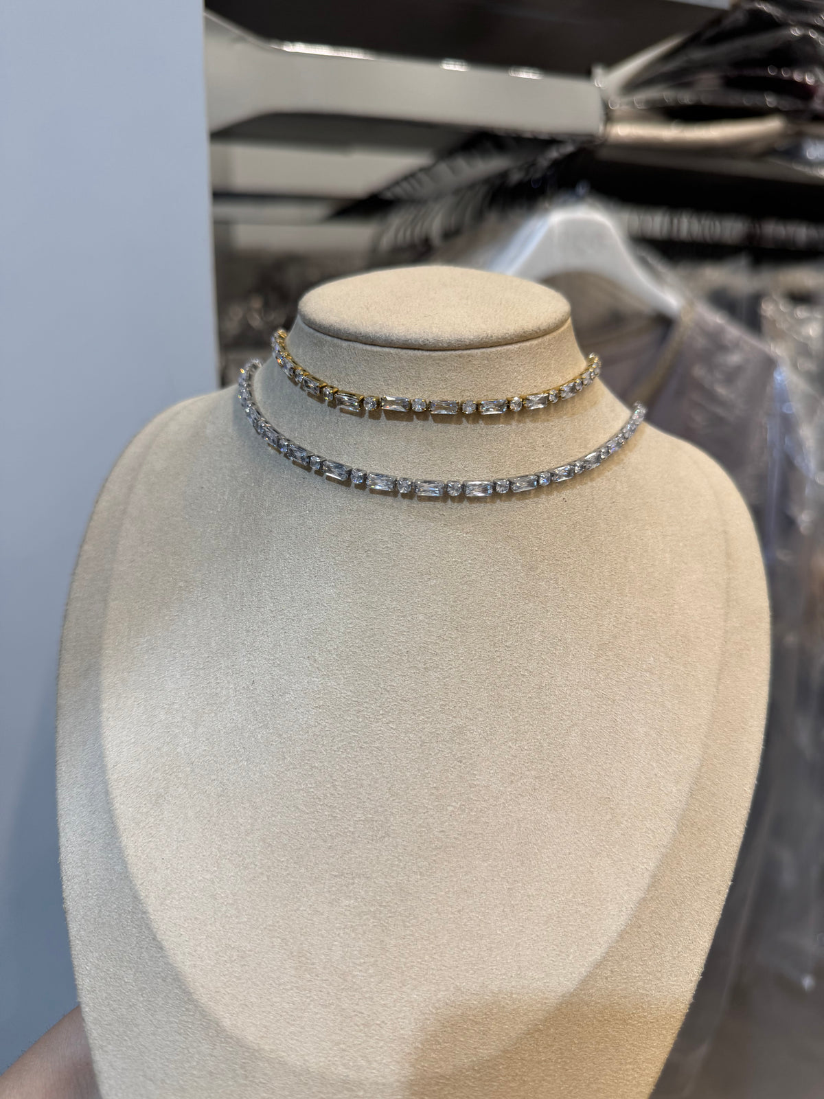 Chocker baguette punti luce