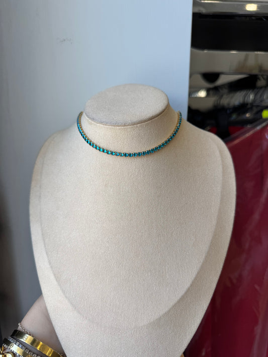 Chocker tennis acqua mare