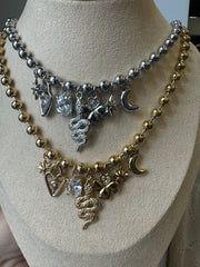 Collier multi charm snake