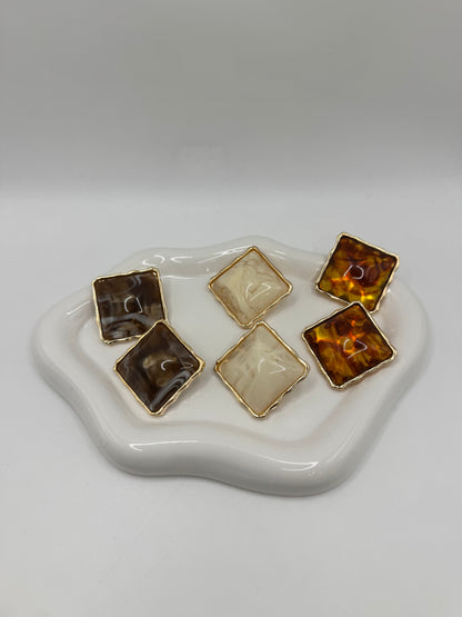 Bottone quadro variegato