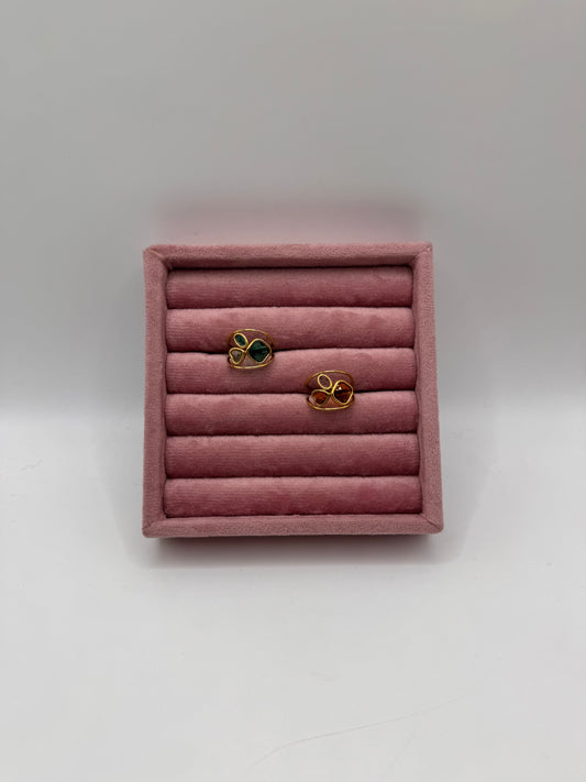 Anello vetro color