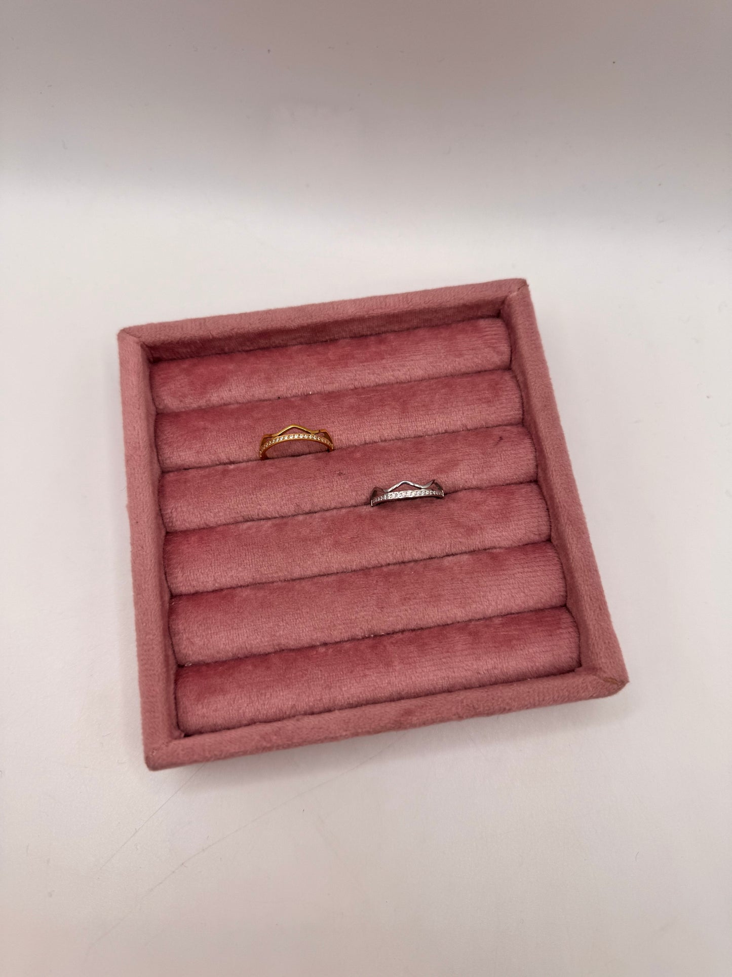 Anello doppio filo coroncina