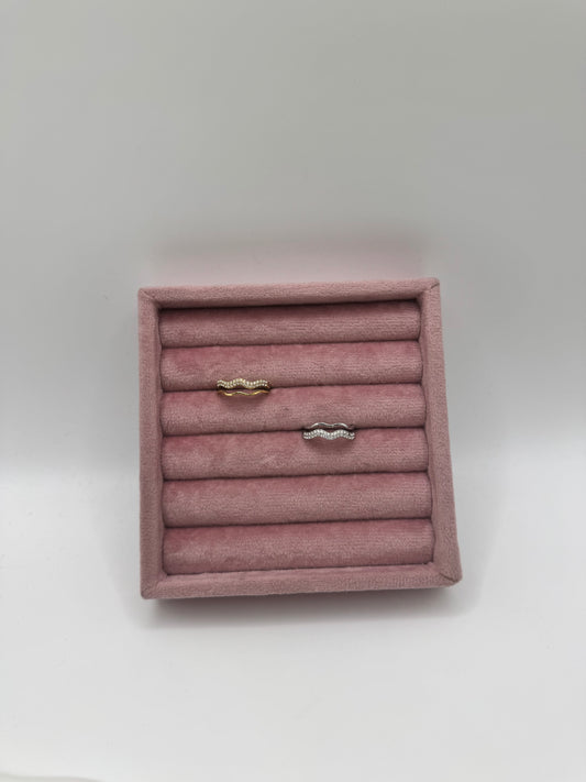 Anello onda doppia fascia