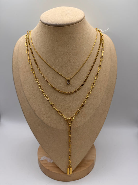Collana 3 fili groumette