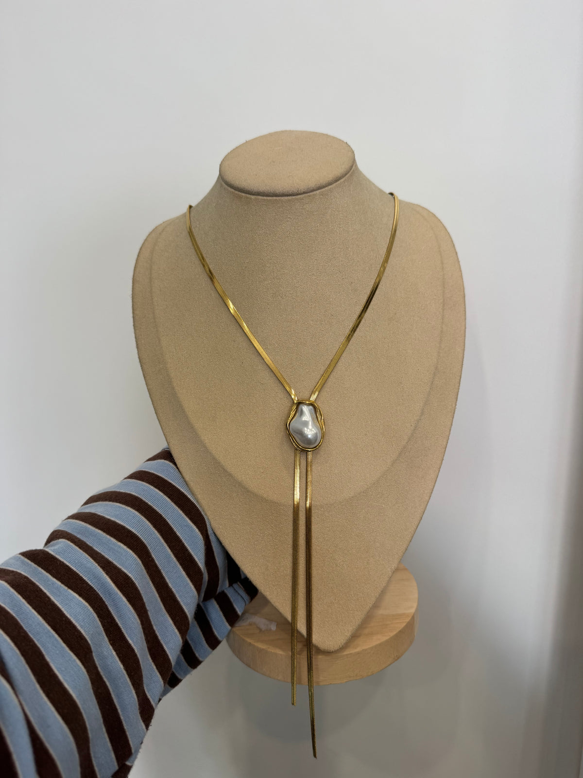 Collana Y perla barocca
