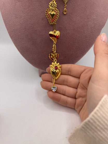 Collana y cuori rouge