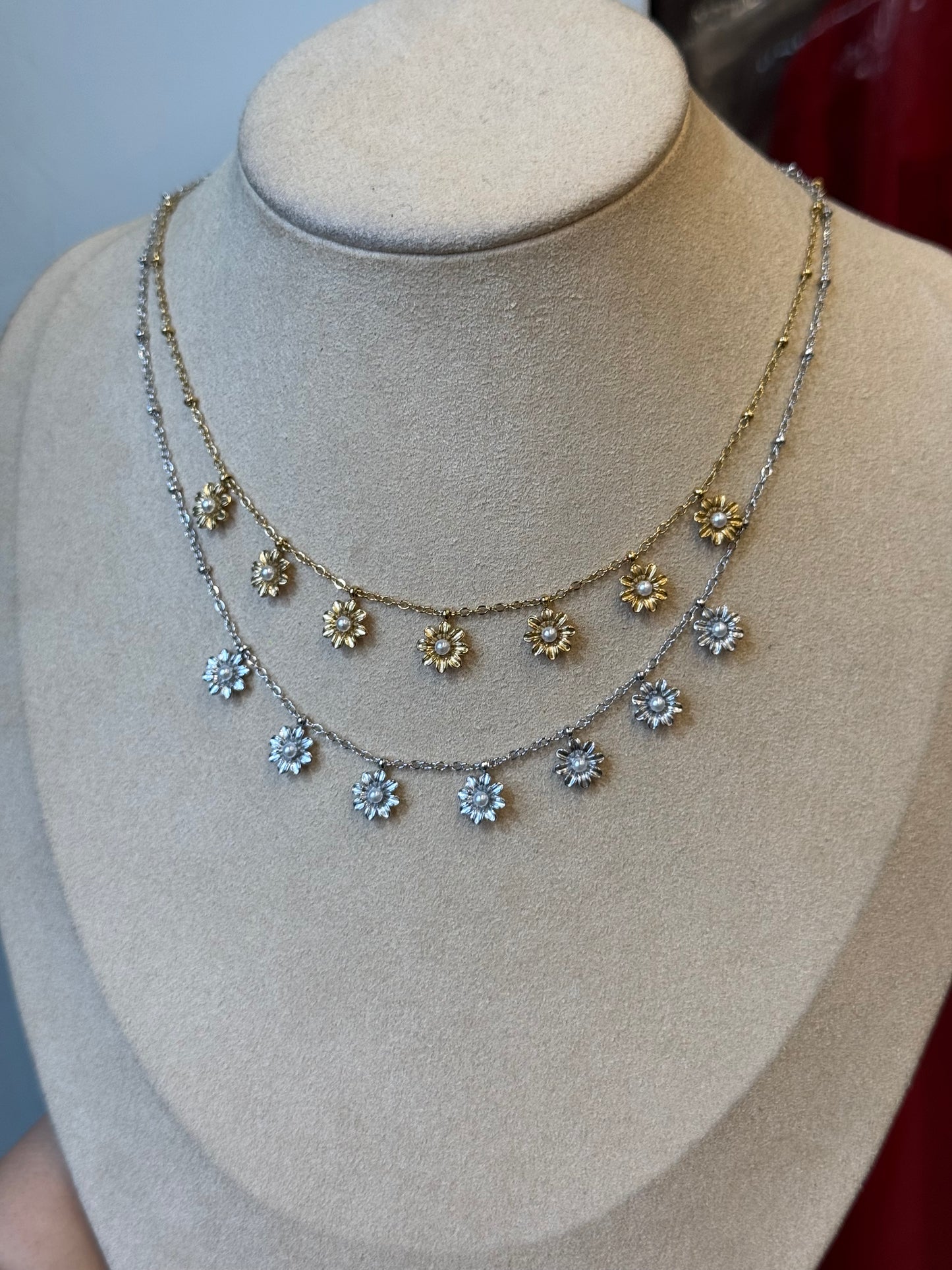 Collana margherite pearl