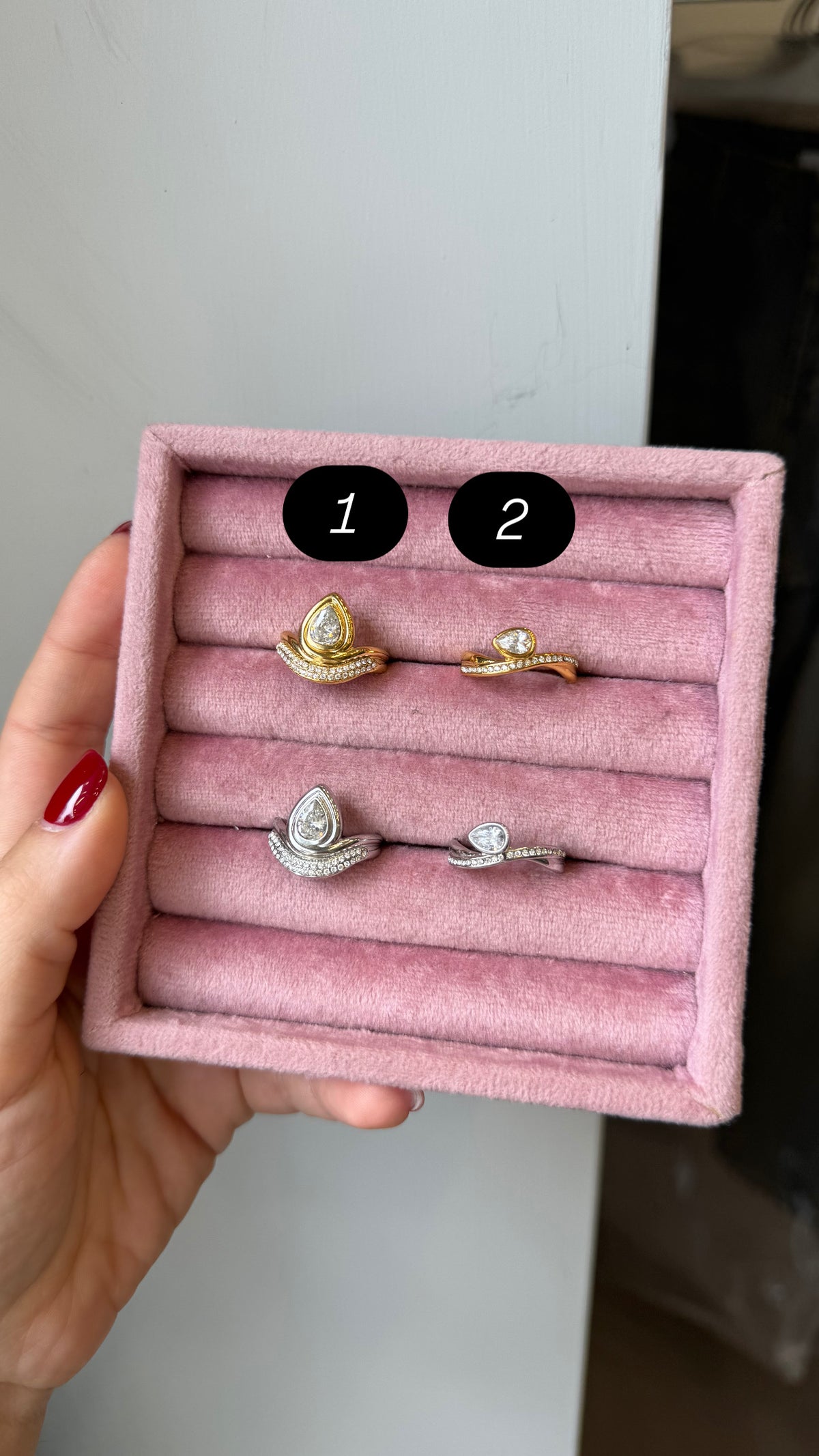 Set anelli goccia basic