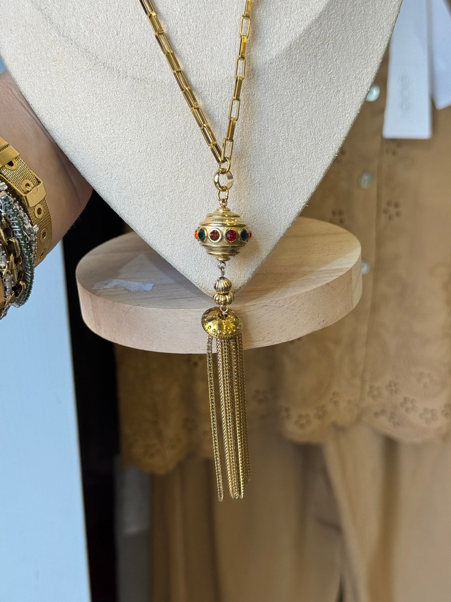 Collana lunga nappa