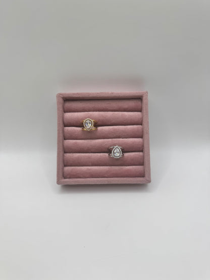 Anello doppia fascia goccia