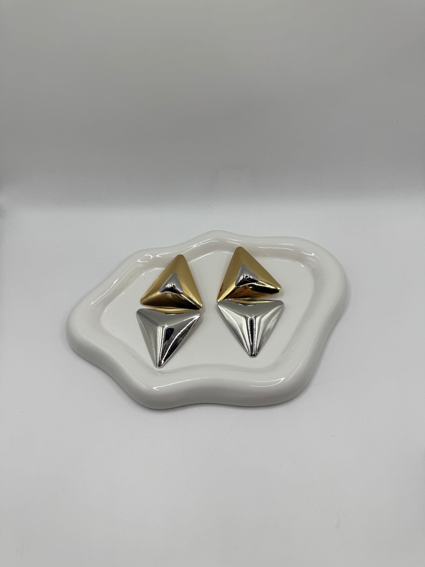 Orecchini double triangle