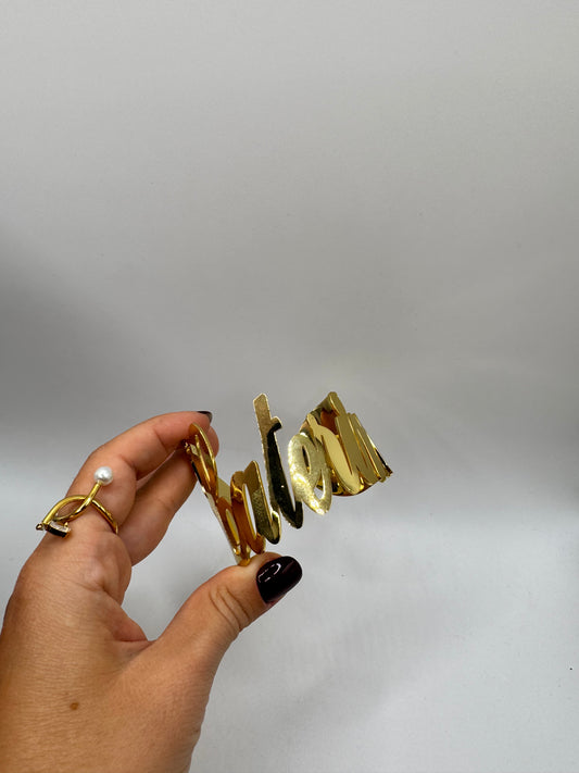 Bracciale personalizzato rigido nome corsivo