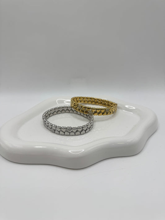 Bracciale cuori elastici
