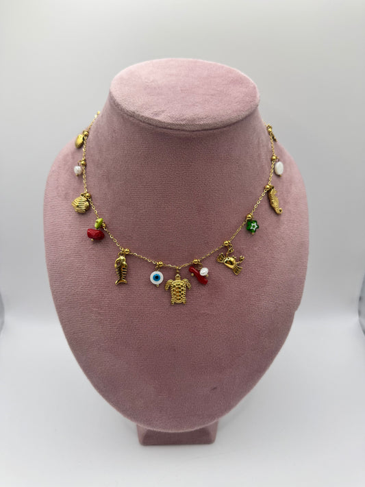 Collana mykonos versione corallo