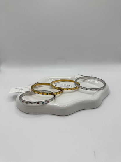 Bracciale manetta quadro zircon