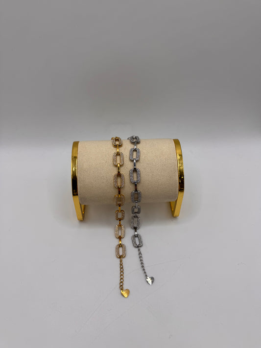 Bracciale catena baguette