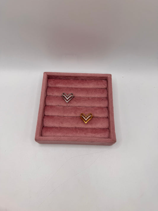 Anello heart tripla fascia