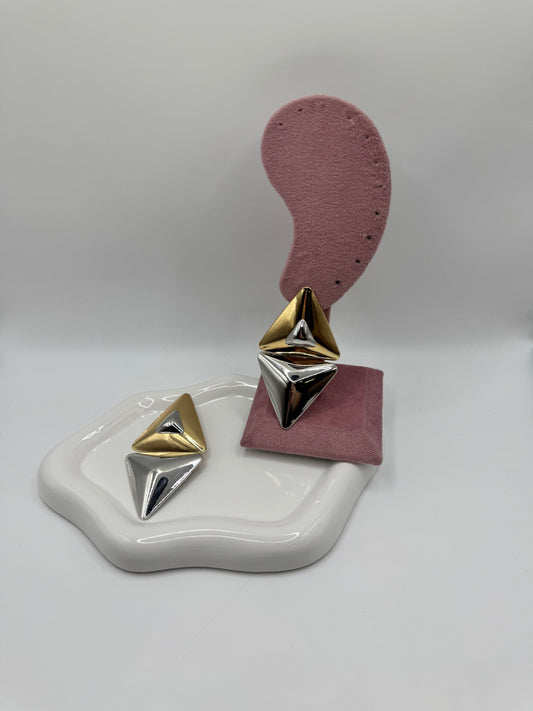 Orecchini double triangle