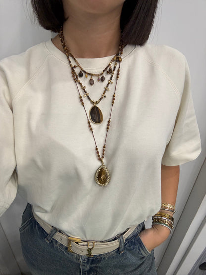 Collana cristalli pendant