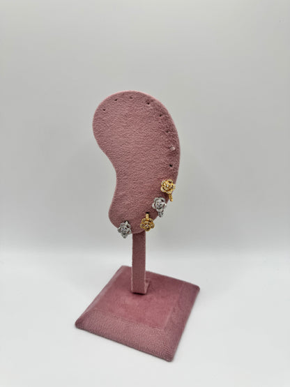 Mini cerchietti rosa inglese