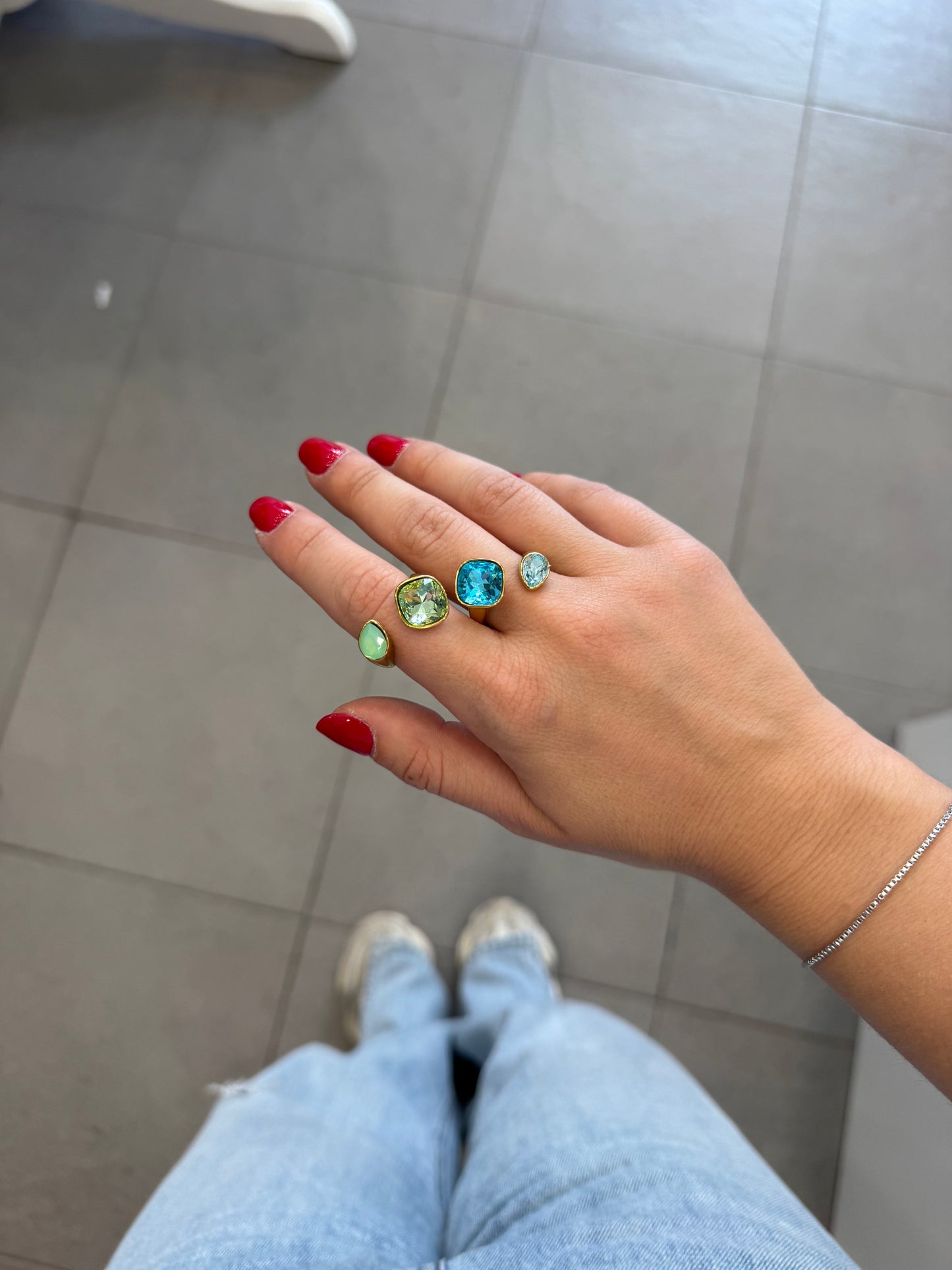 Anello double rombo
