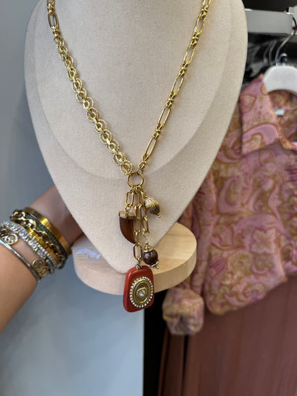 Collana long charms