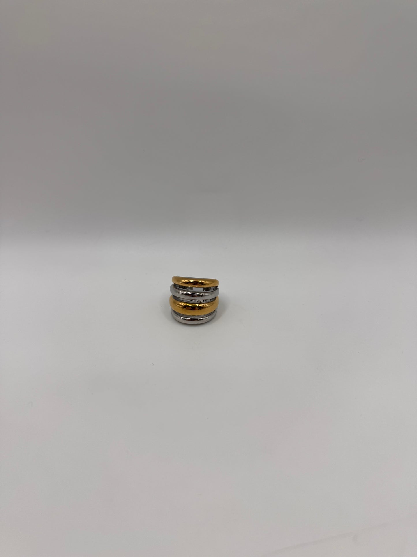 Anello fascia bicolore