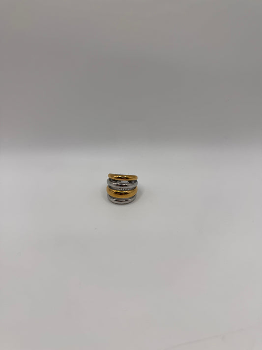 Anello fascia bicolore