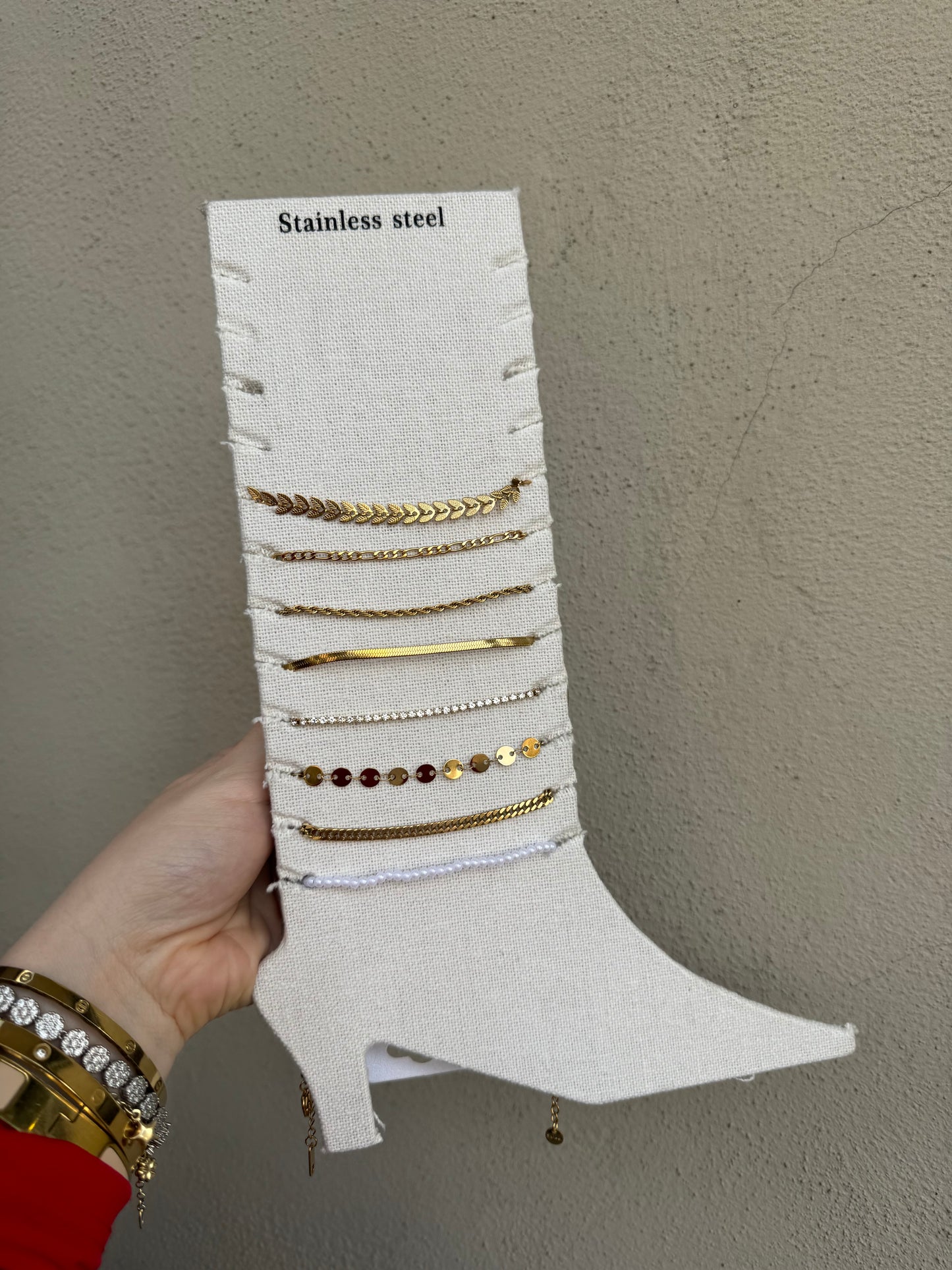 Gold anklets collection