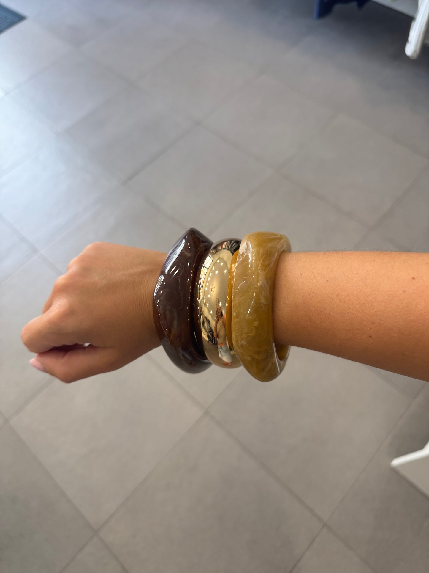 Tris bangle pietra