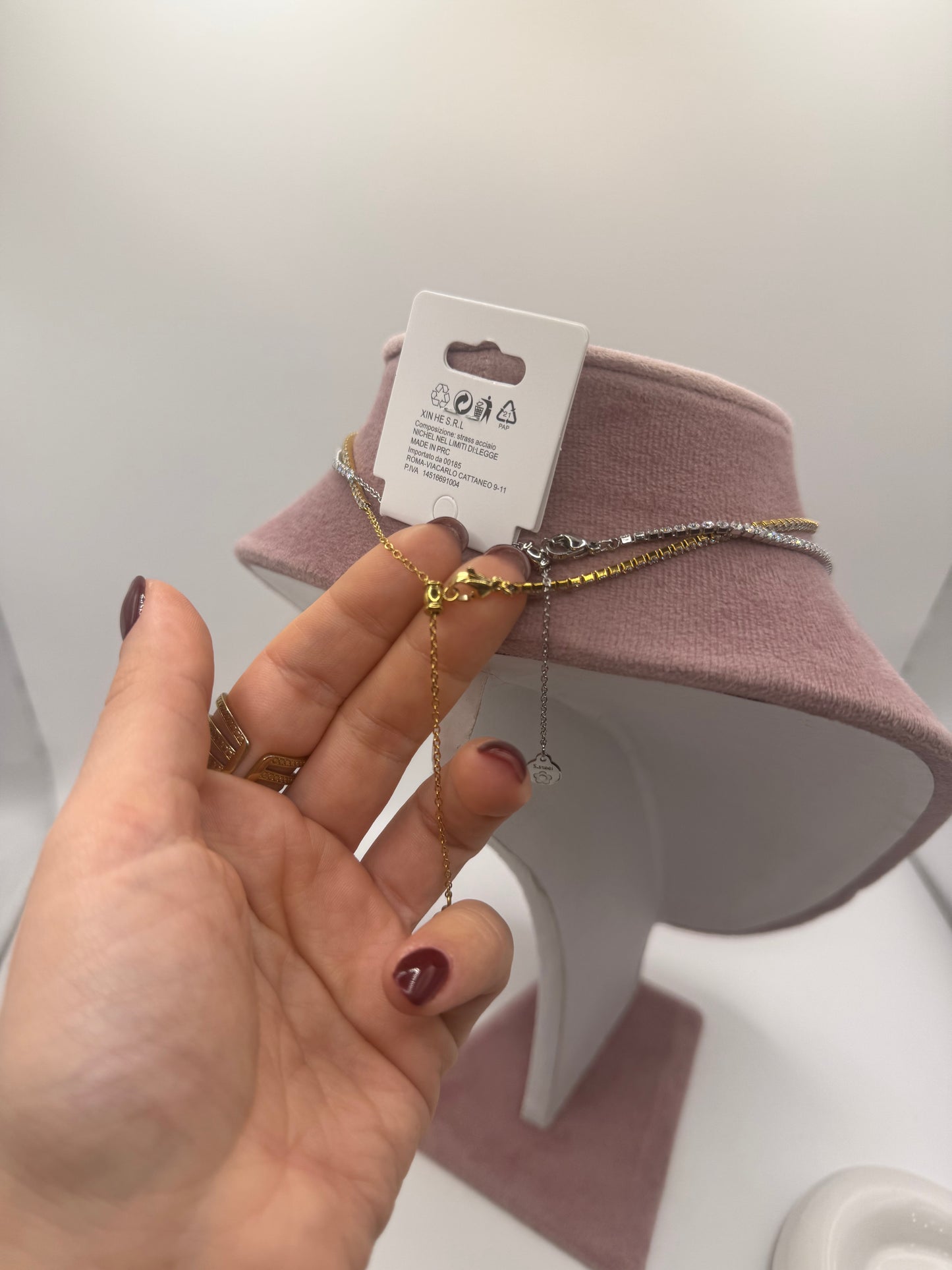 Collana tennis heart