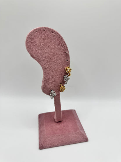 Mini cerchietti rosa inglese