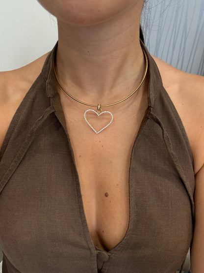 Collier semi rigido heart