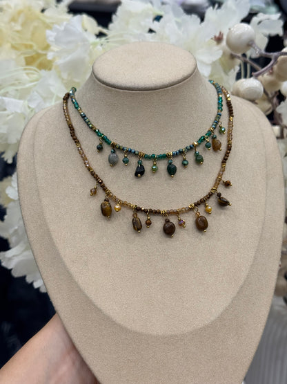 Collana cristalli pendant