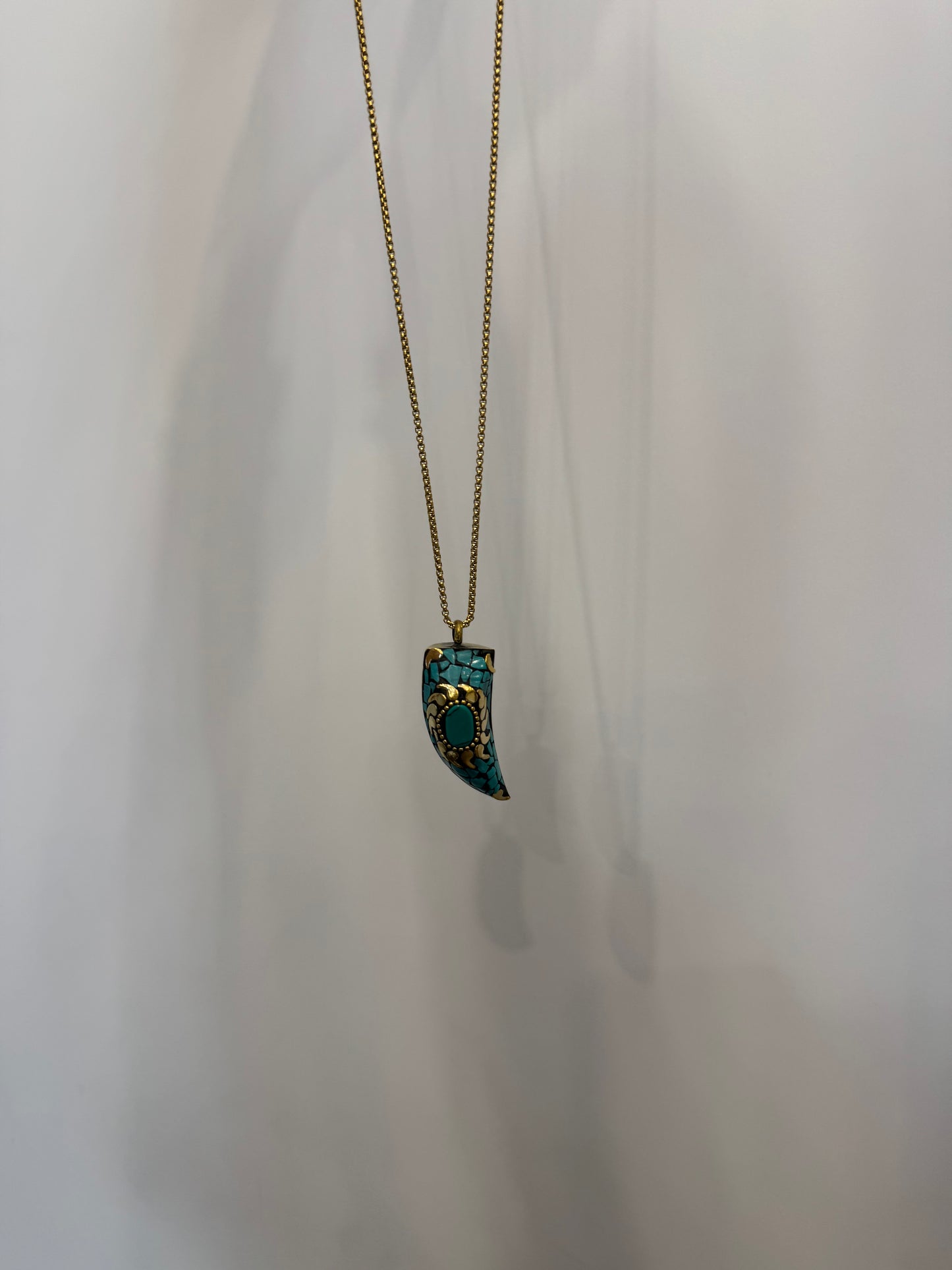 Collana corno turchese