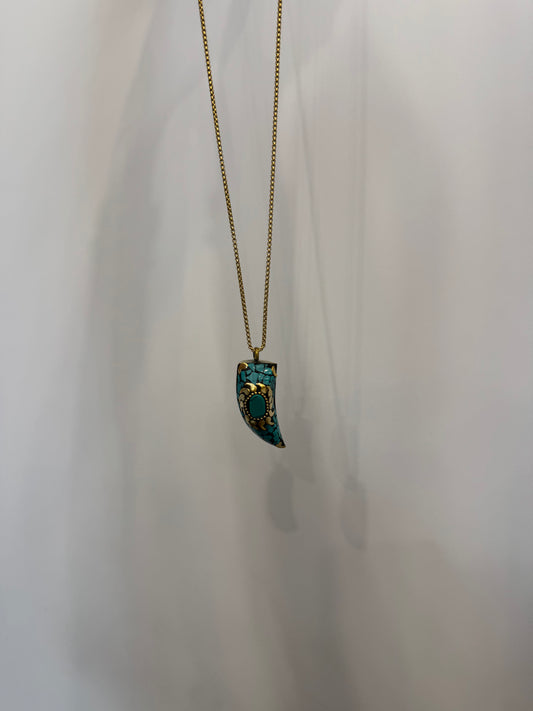 Collana corno turchese