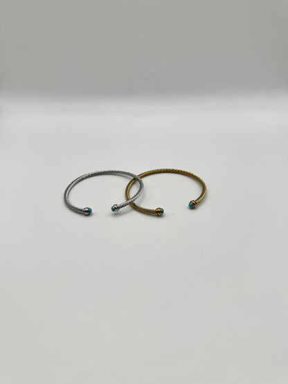 Bracciale rigido turchese