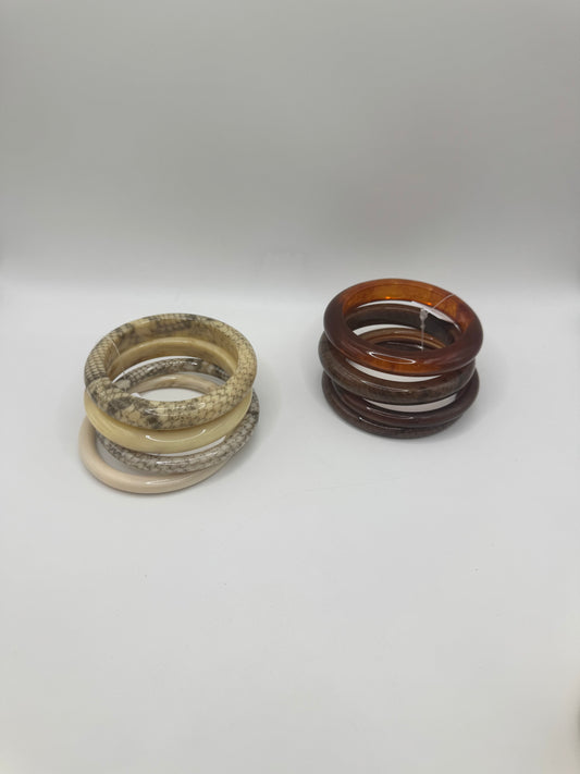 Set 4 Bracciali pitonati