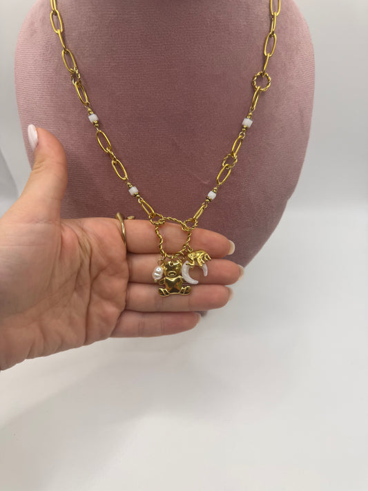 Collana charms teddy