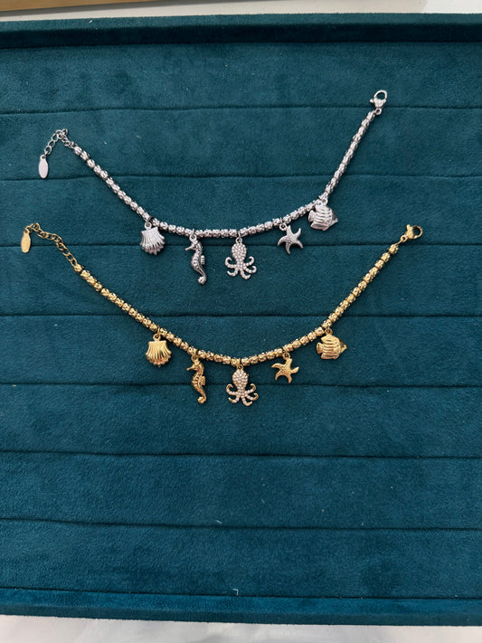 Bracciale multiciondolo marine