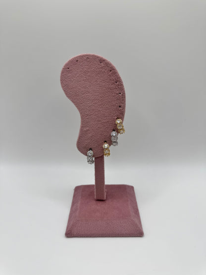 Mini Hoops diamante tondo