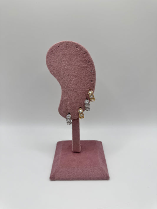 Mini Hoops diamante tondo