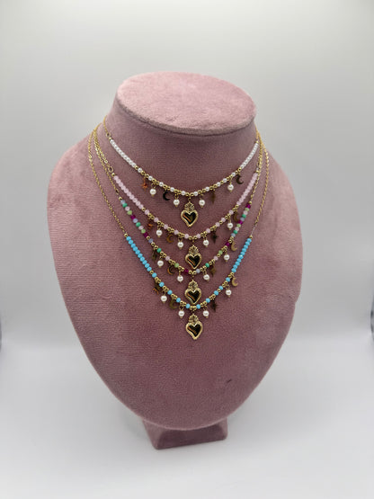 Collana cuore sacro color