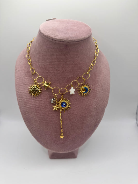 Collana charms galassia